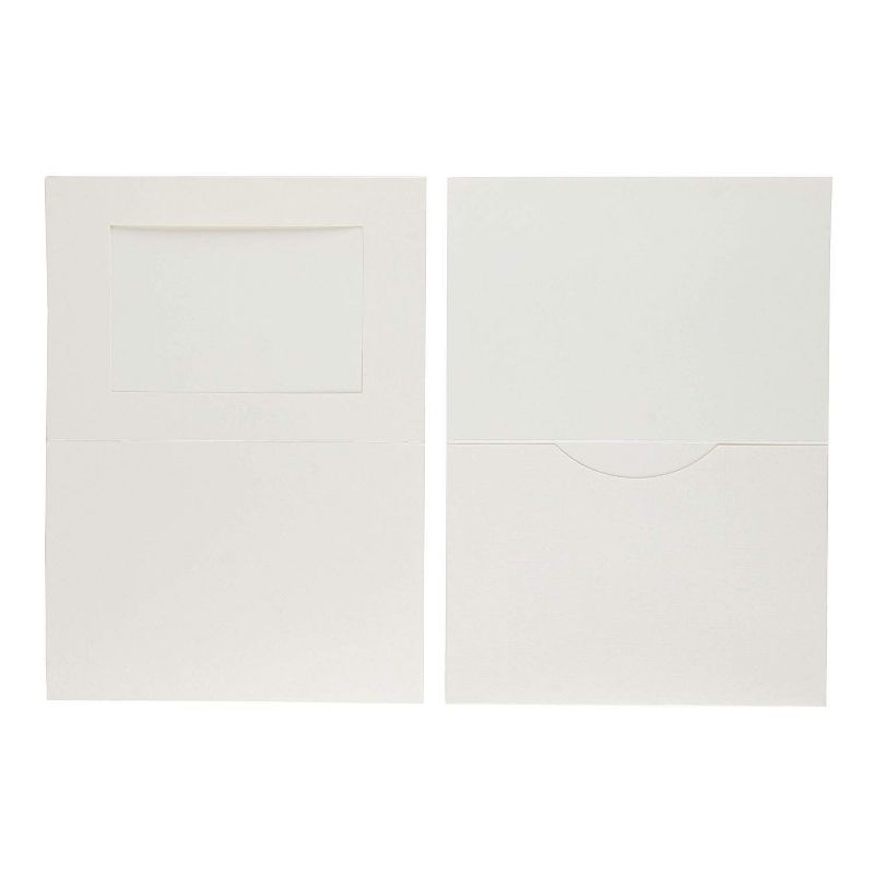 White Card Stock Half Fold Greeting Cards for DIY Craft, Notes, Glossy and Matte (8.5 x 5.5 In Folded, 100 Sheets)