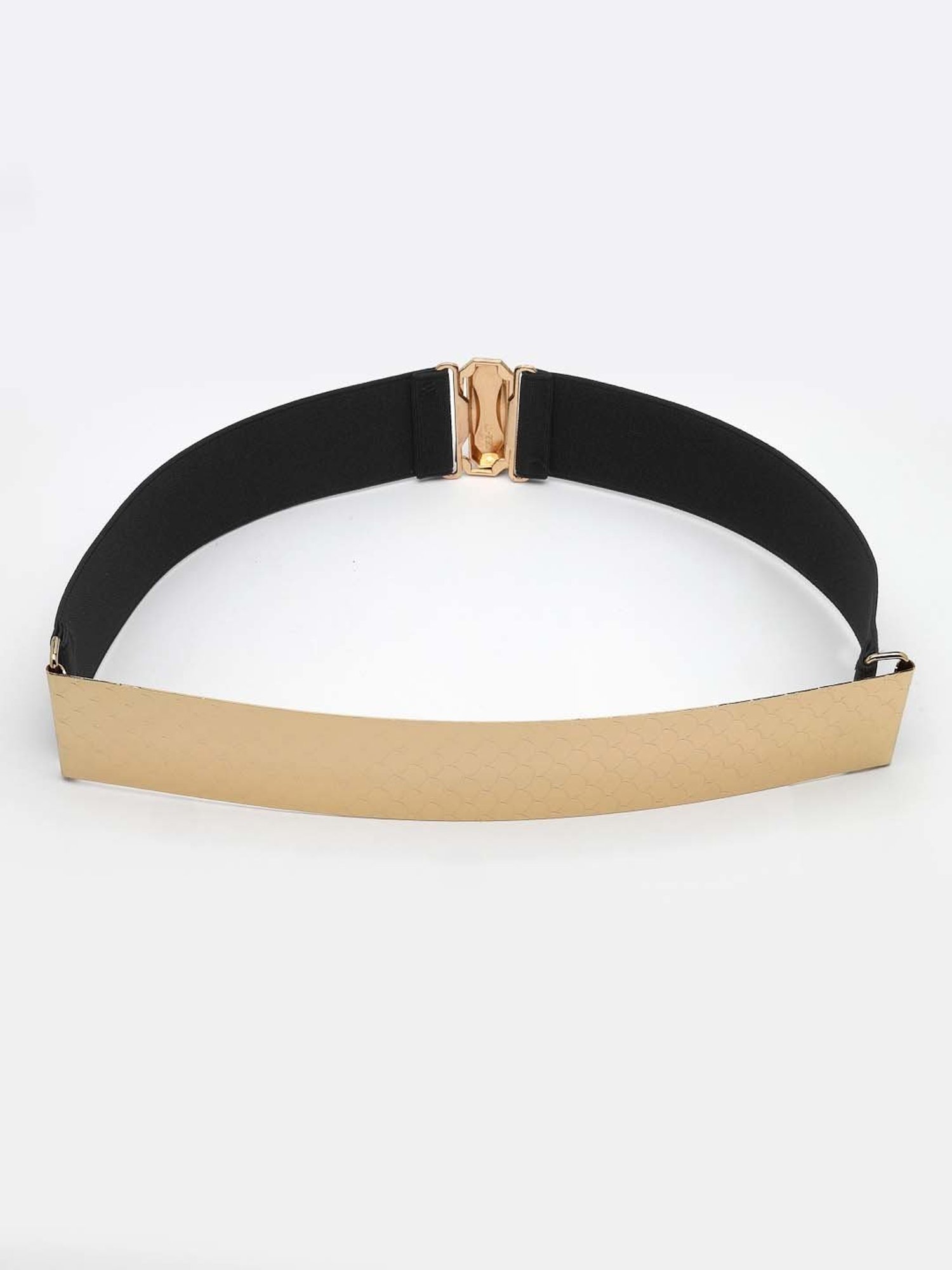 NVR Circular Gold Plated Adjustable Broad Belt for Women