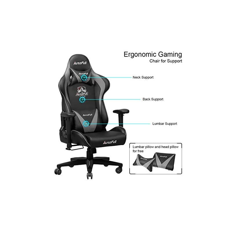 Pro Big and Tall Gaming Office Chair Ergonomic High Back PU Leather Bucket Seat Racing Desk Chairs with Headrest and Lumbar Support