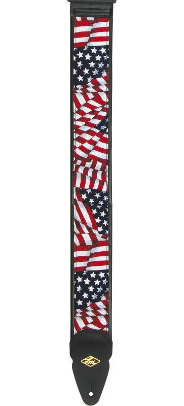 LM Products Padded Designer Nylon Guitar Strap American Flag