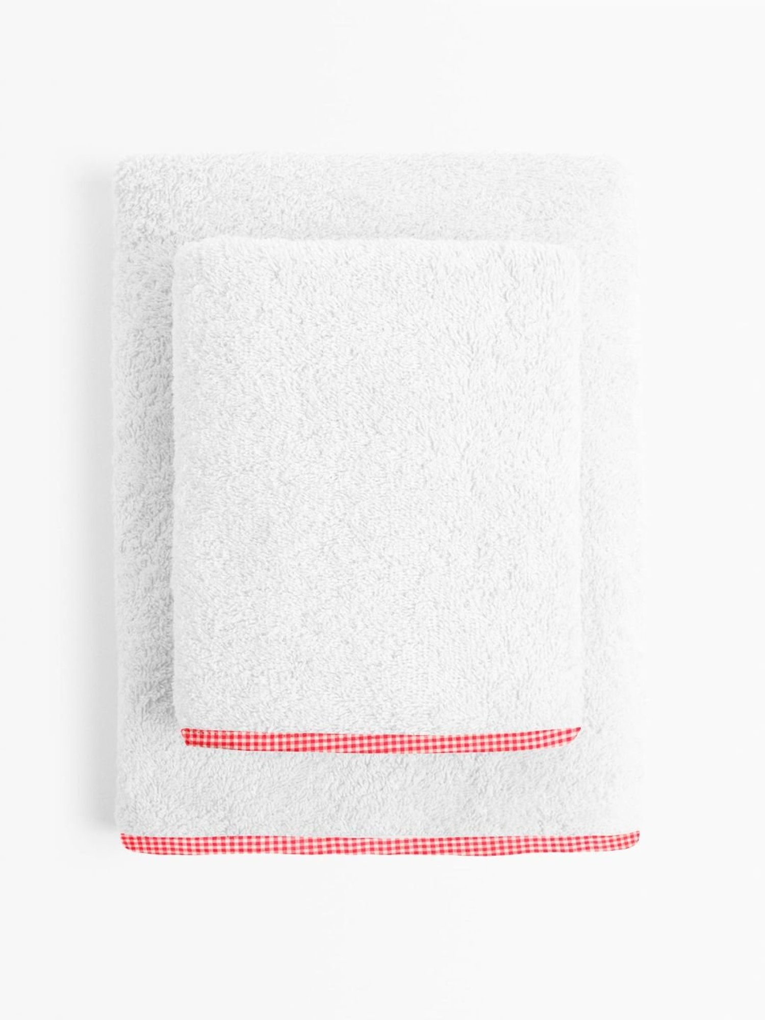 The Baby Atelier White & Red Towel Set