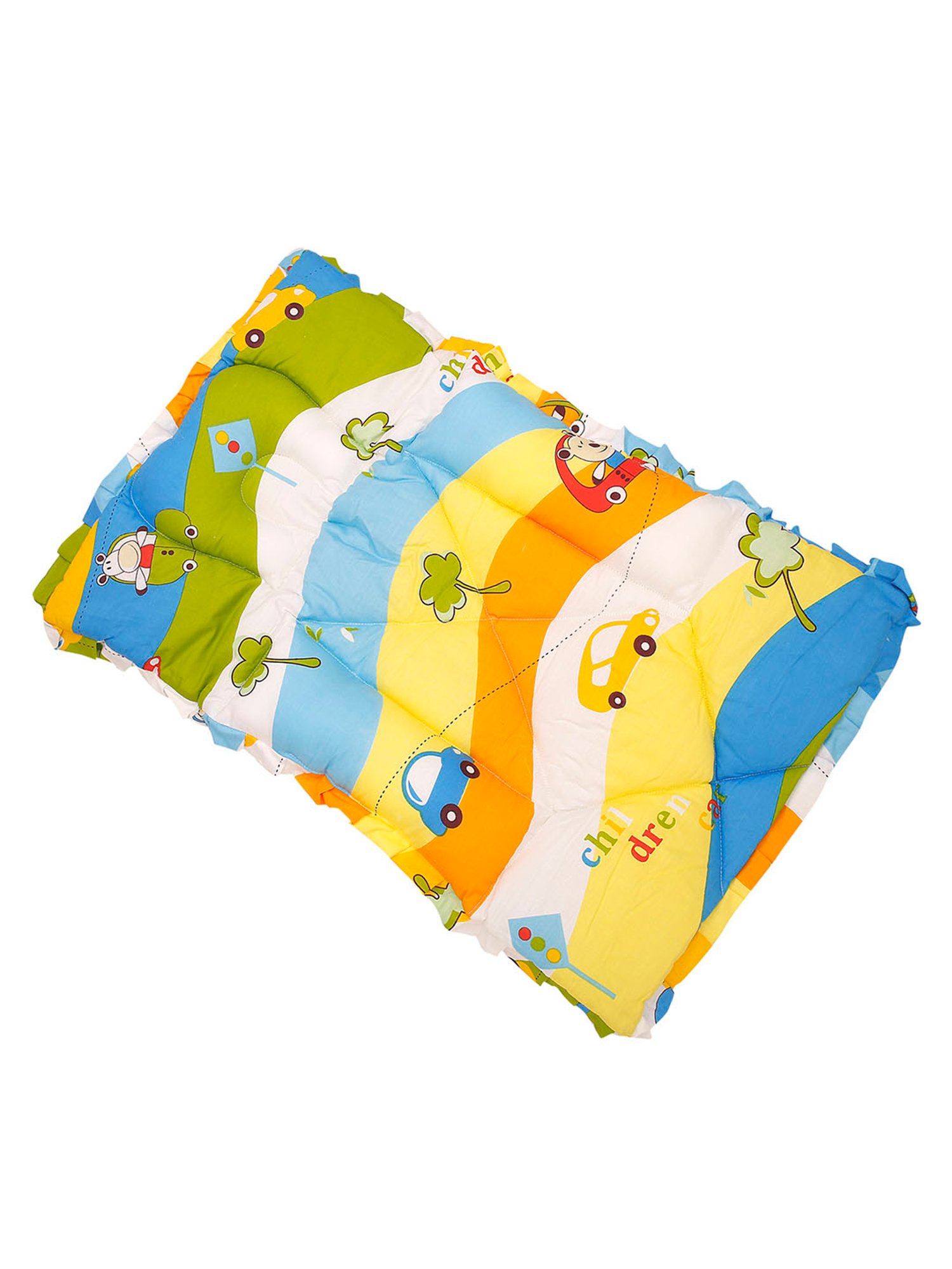 Baby Moo Cruising In My Car Multicolour Mattress Set with Neck Pillow and Bolsters