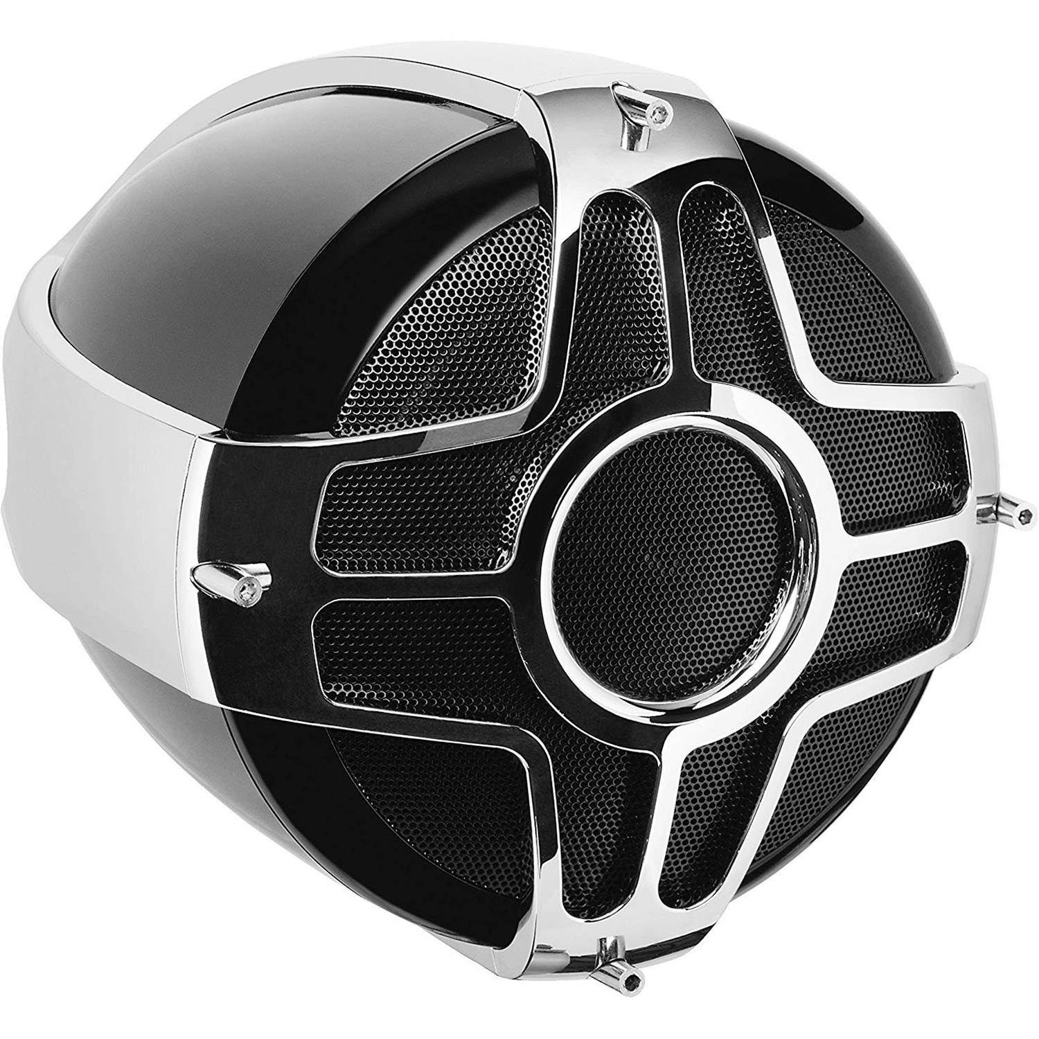 boss audio mc750b bluetooth, weatherproof speaker and amplifier sound system, two 4 inch speakers, bluetooth amplifier, inline volume control, ideal for motorcycles/atv and 12 volt applications