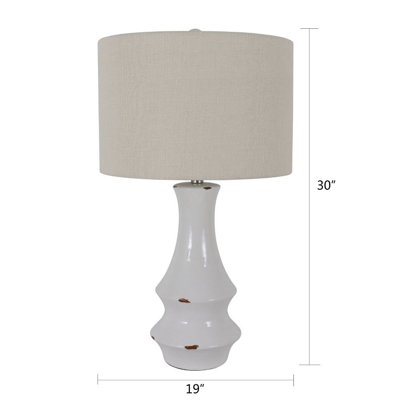 30" Ceramic Callie Table Lamp White - Decor Therapy