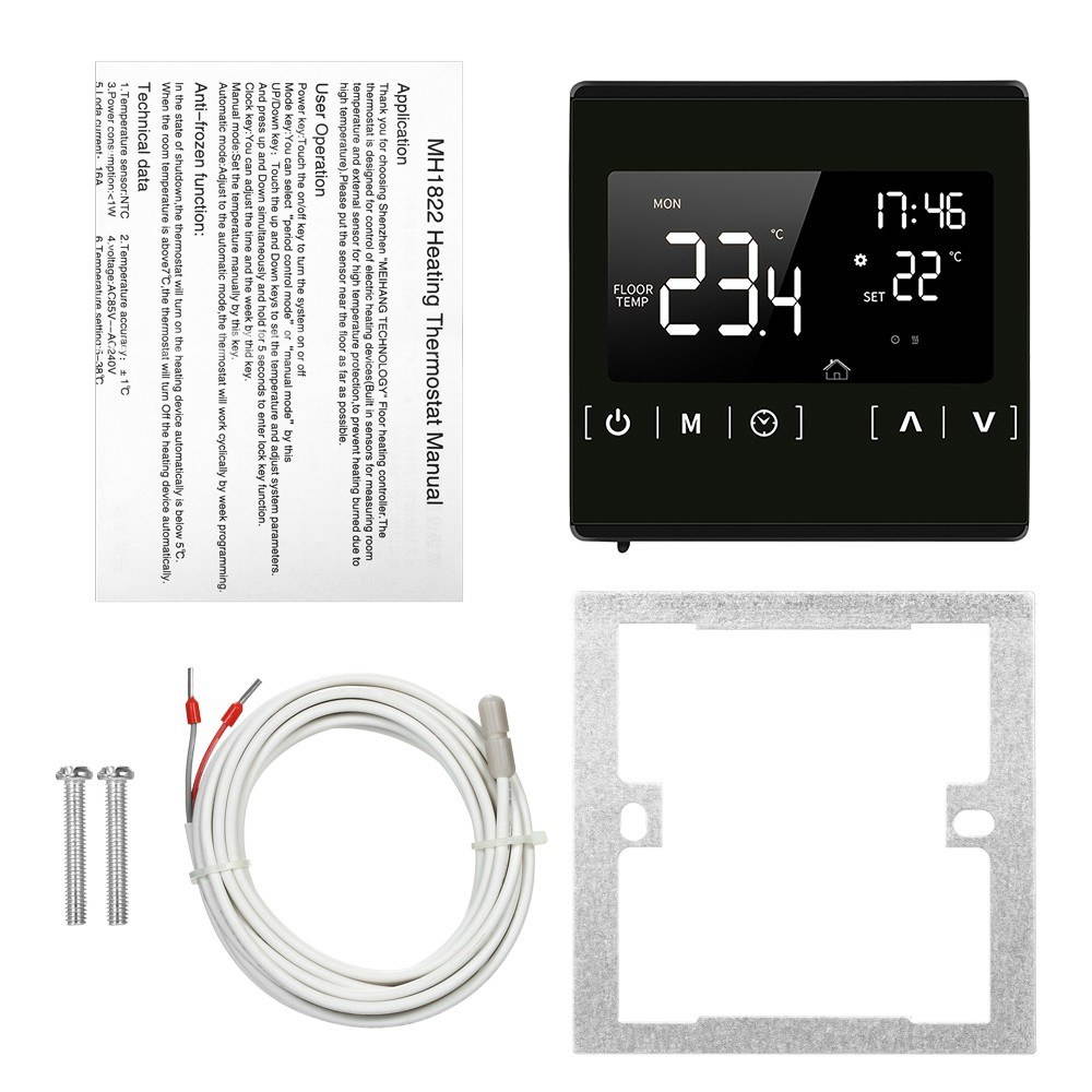 Smart LCD Touchscreen Thermostat for Home Programmable Electric Floor Heating System Thermoregulator AC 85-250V Temperature Controller