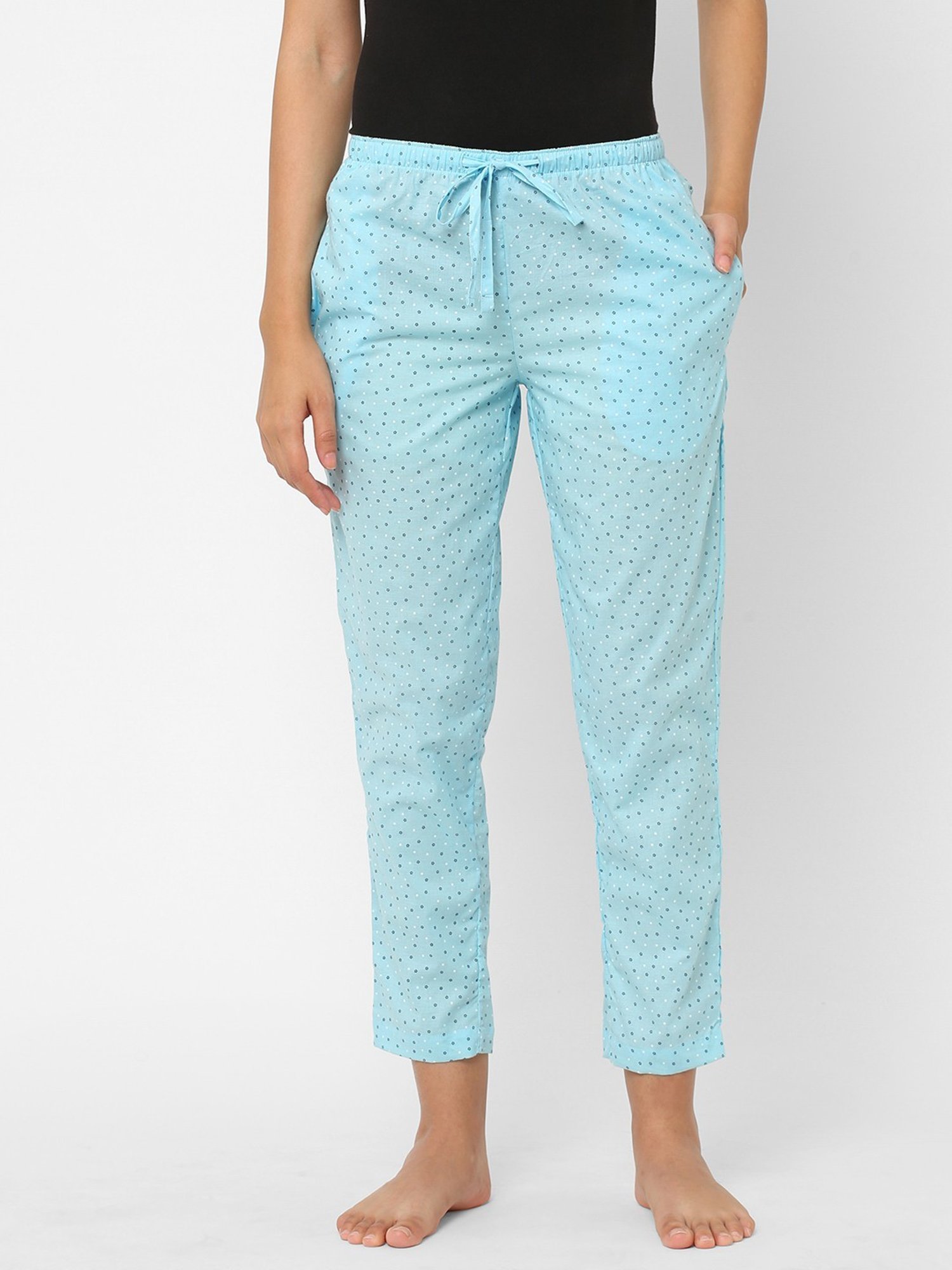 Urban Scottish Sky Blue Printed Lounge Pants
