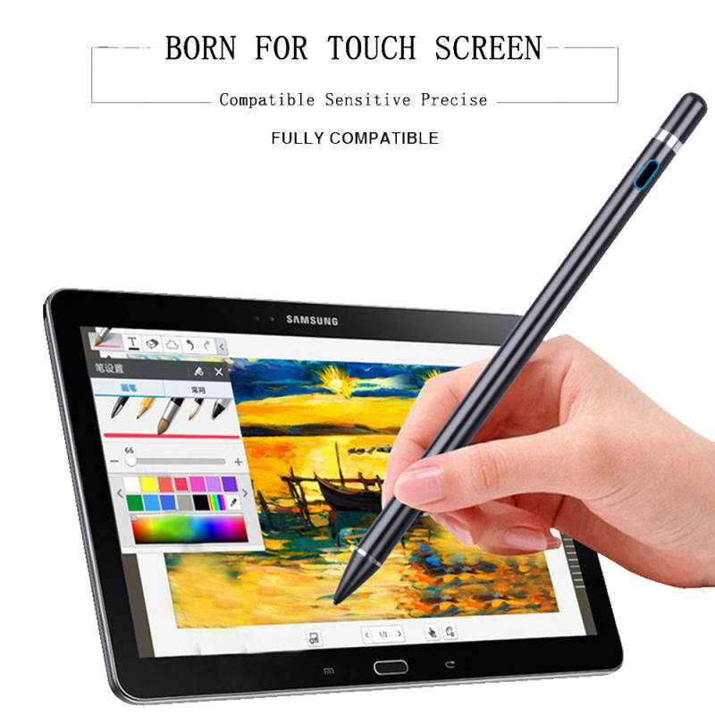 Stylus pens for ipad Pencil, 1.45mm Capacitive Pen High Sensitivity & Fine Point, Magnetism Cover Cap, Universal for Apple/iPhone/Ipad pro/Android/Microsoft/Surface and Other Touch Screens, Black
