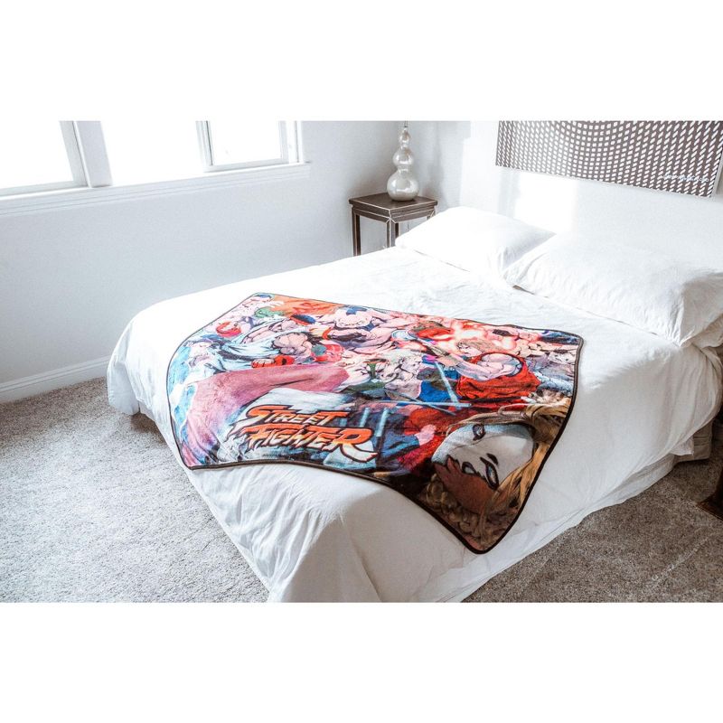 Just Funky Street Fighter II: The World Warrior Fleece Throw Blanket | 45 x 60 Inches