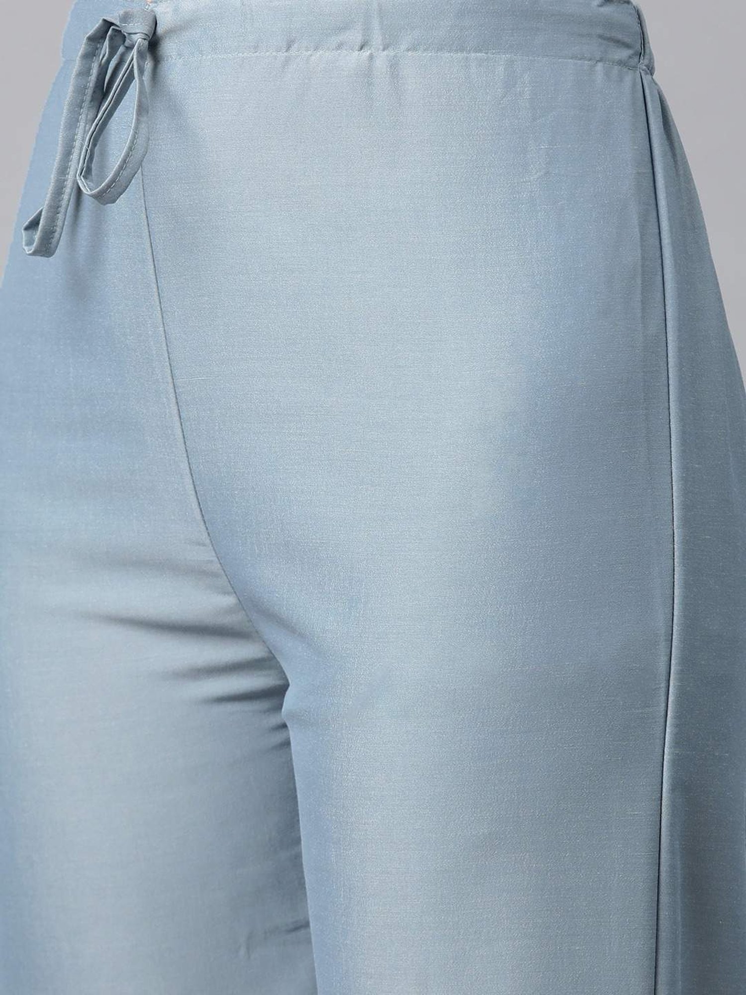 READIPRINT FASHIONS Blue Embroidered Kurta Pant Set With Dupatta