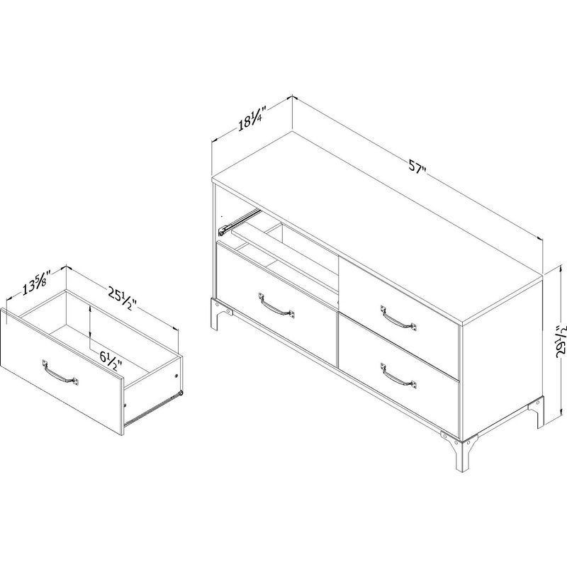 Sierra Ridge Mesa Blue Kids' 6 Drawer Dresser
