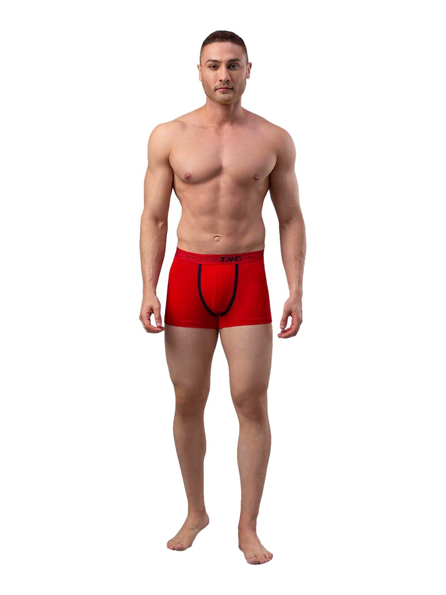UnderJeans by Spykar Red Trunks - Pack of 2