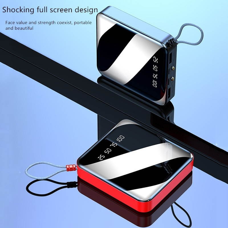 6000 Mah Mobile Power Battery Pack Mobile Power Bank With Dual USB and LED Lighting Mini Power Bank