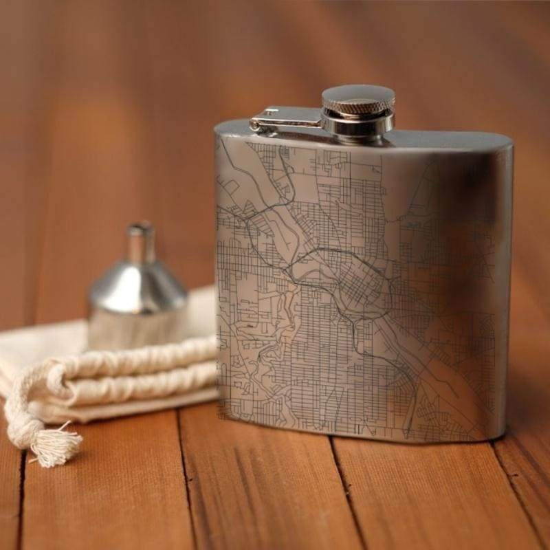 Youngstown - Ohio Map Hip Flask