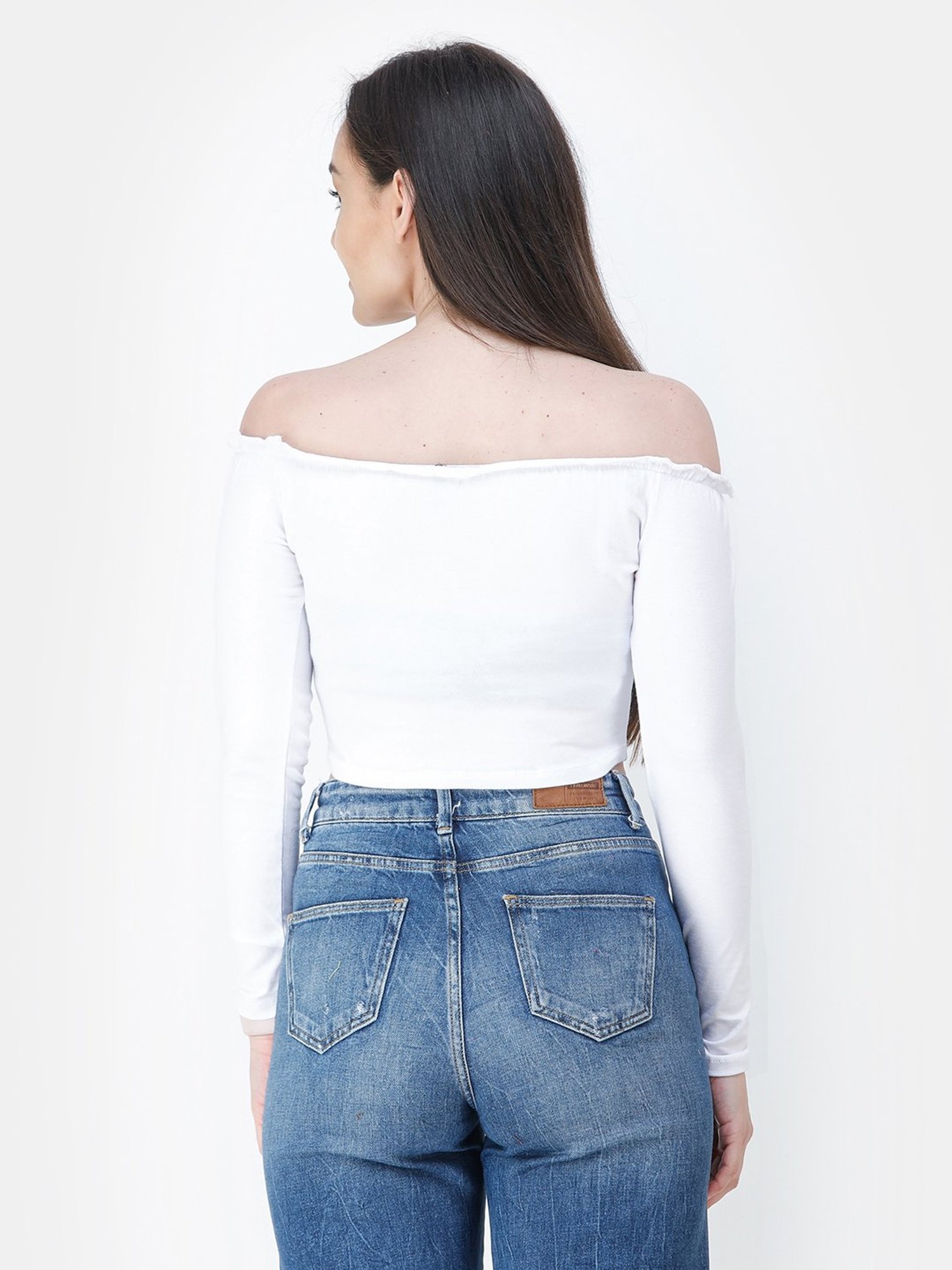 Cation White Crop Top