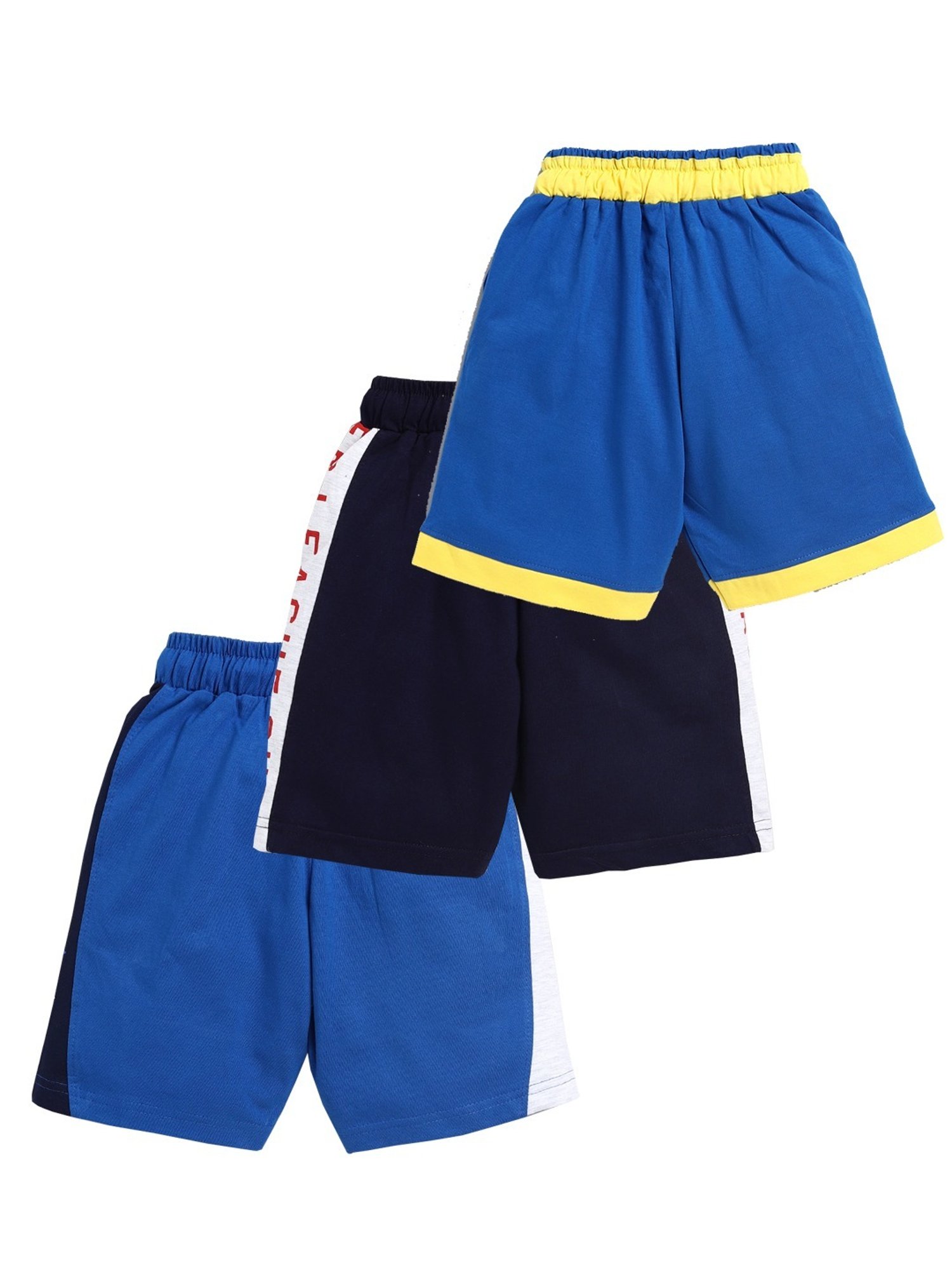 Todd N Teen Kids Blue & White Cotton Printed Bermunda