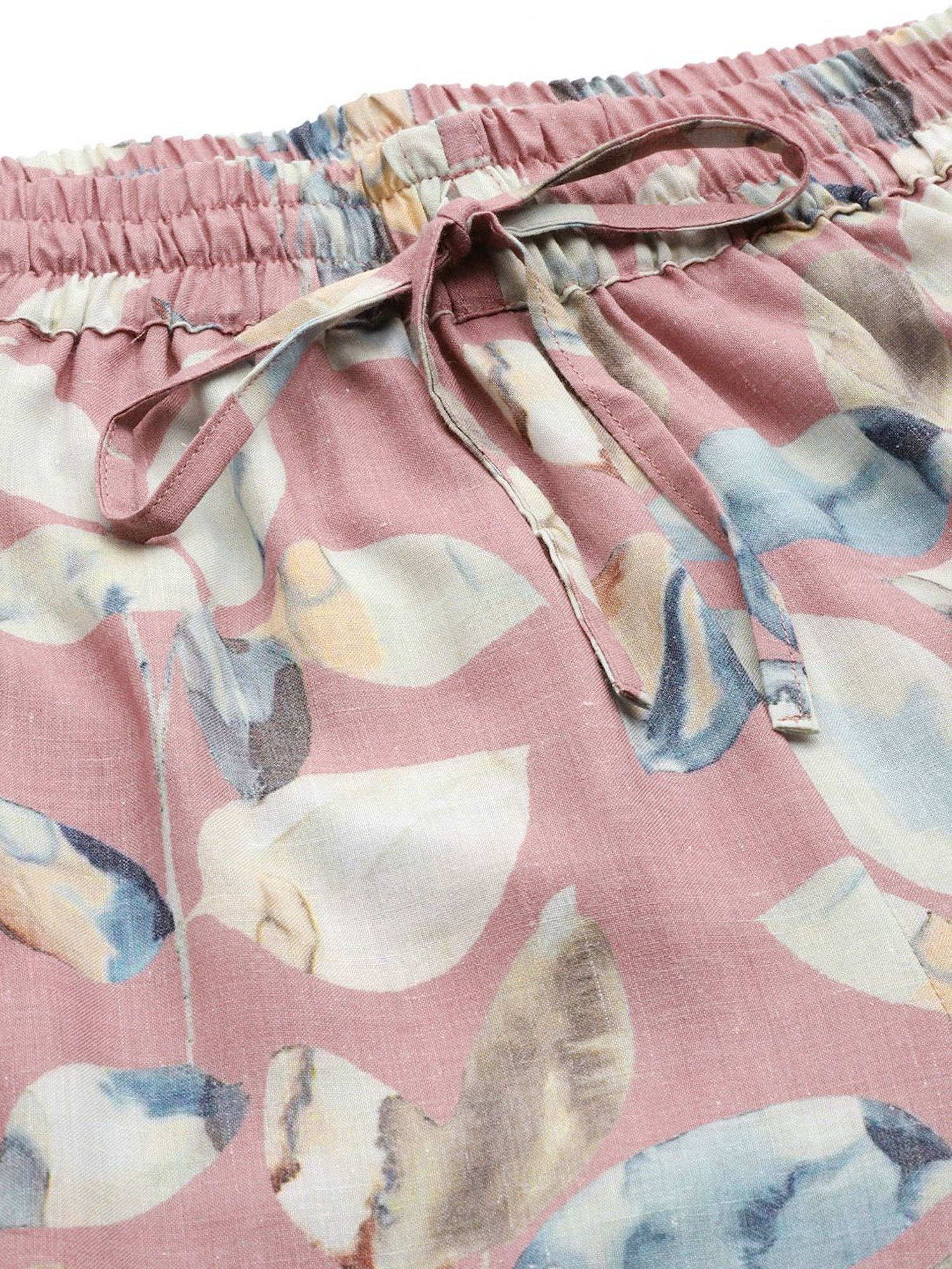 Prakrti Pink Cotton Printed Top Pant Set