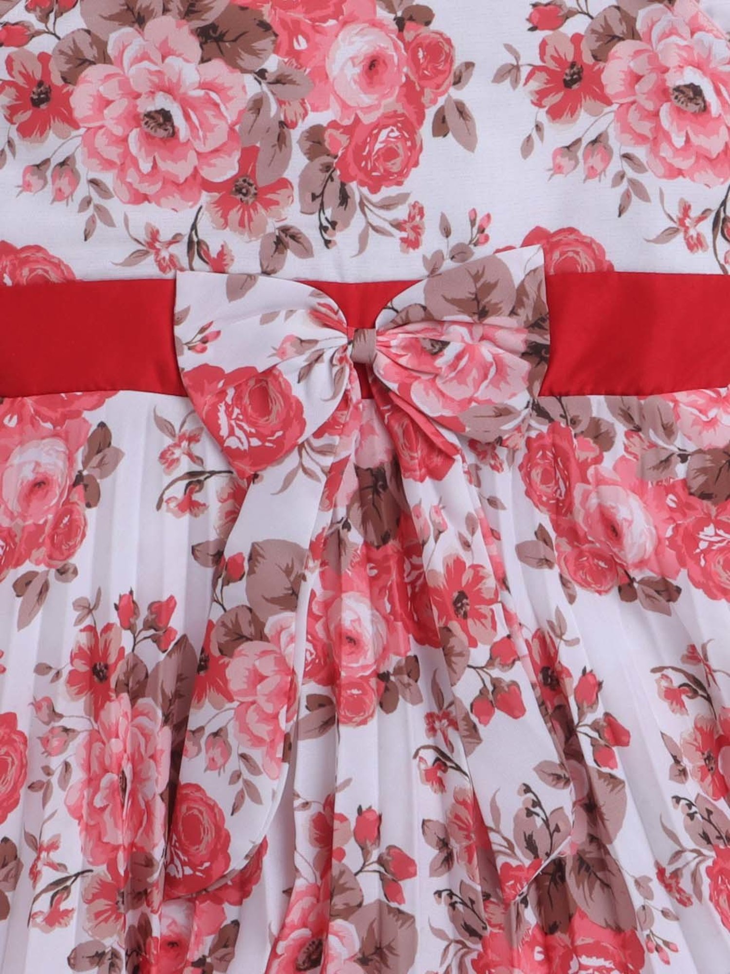 The Magic Wand Kids Off-White & Pink Floral Print Dress