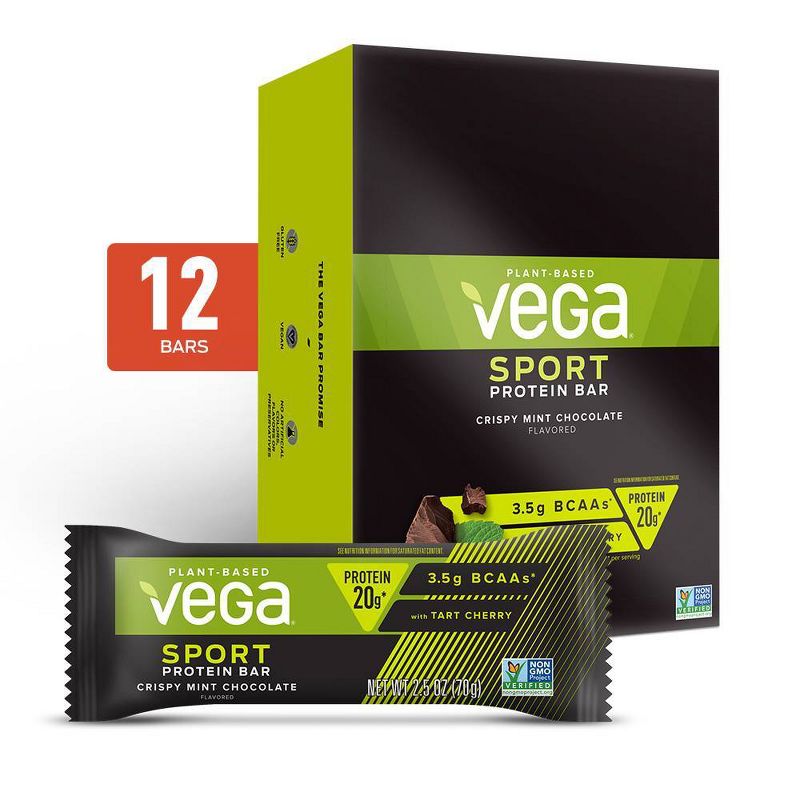 Vega Sport Protein Bars - Crispy Mint Chocolate - 12pk