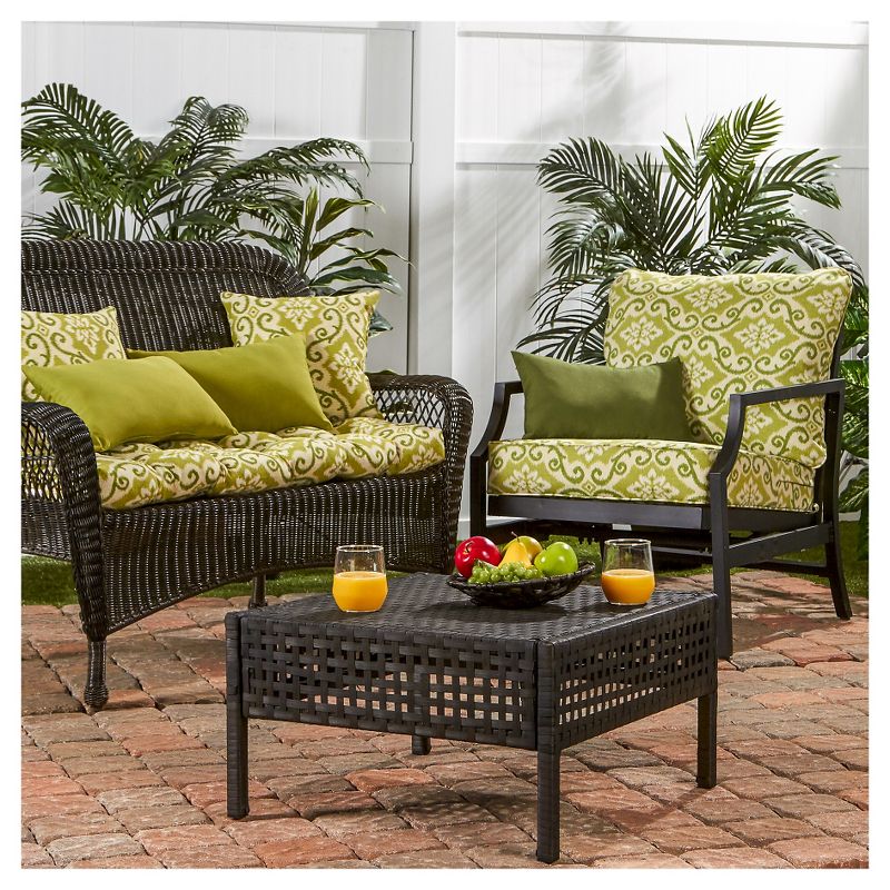 Shoreham Ikat Outdoor Swing and Bench Cushion - Kensington Garden