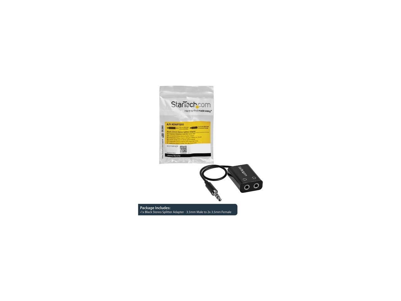 Slim Mini Jack Headphone Splitter Cable Adapter