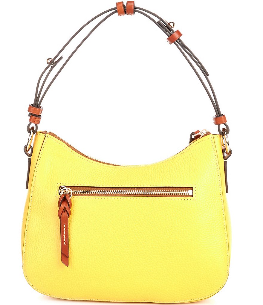 Dooney & Bourke Pebble Collection Small Kiley Leather Zip Top Hobo Bag