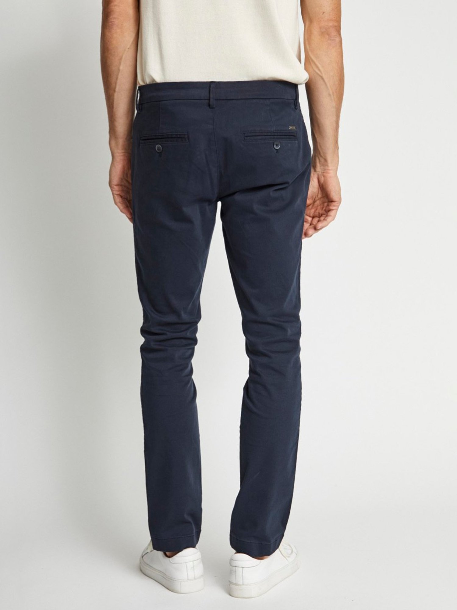 Bruun & Stengade Dark Blue Regular Fit Flat Front Trousers