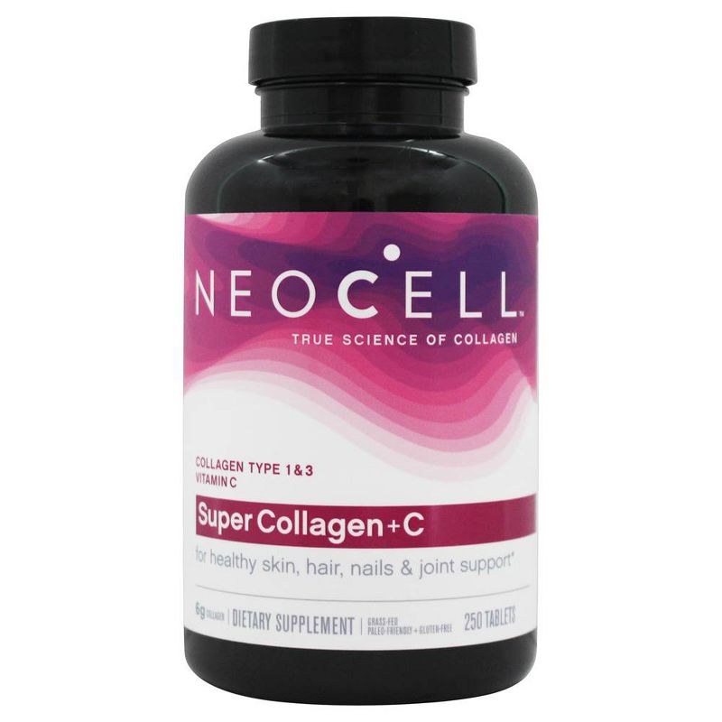 NeoCell Super Collagen + C Tablets 6000 mg. Supplement  -  250 Count