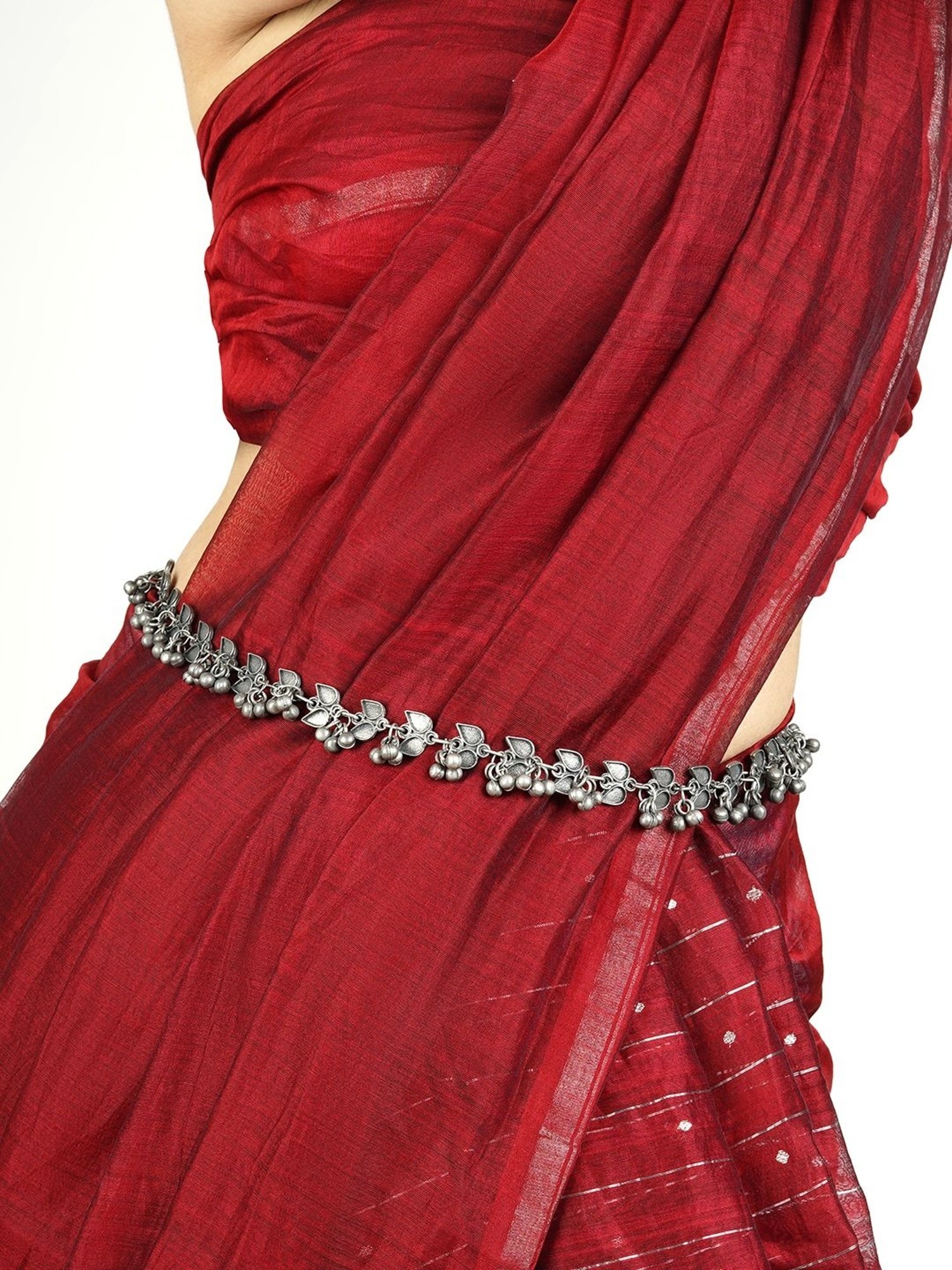 Teejh Padmini Silver Waistband for Women