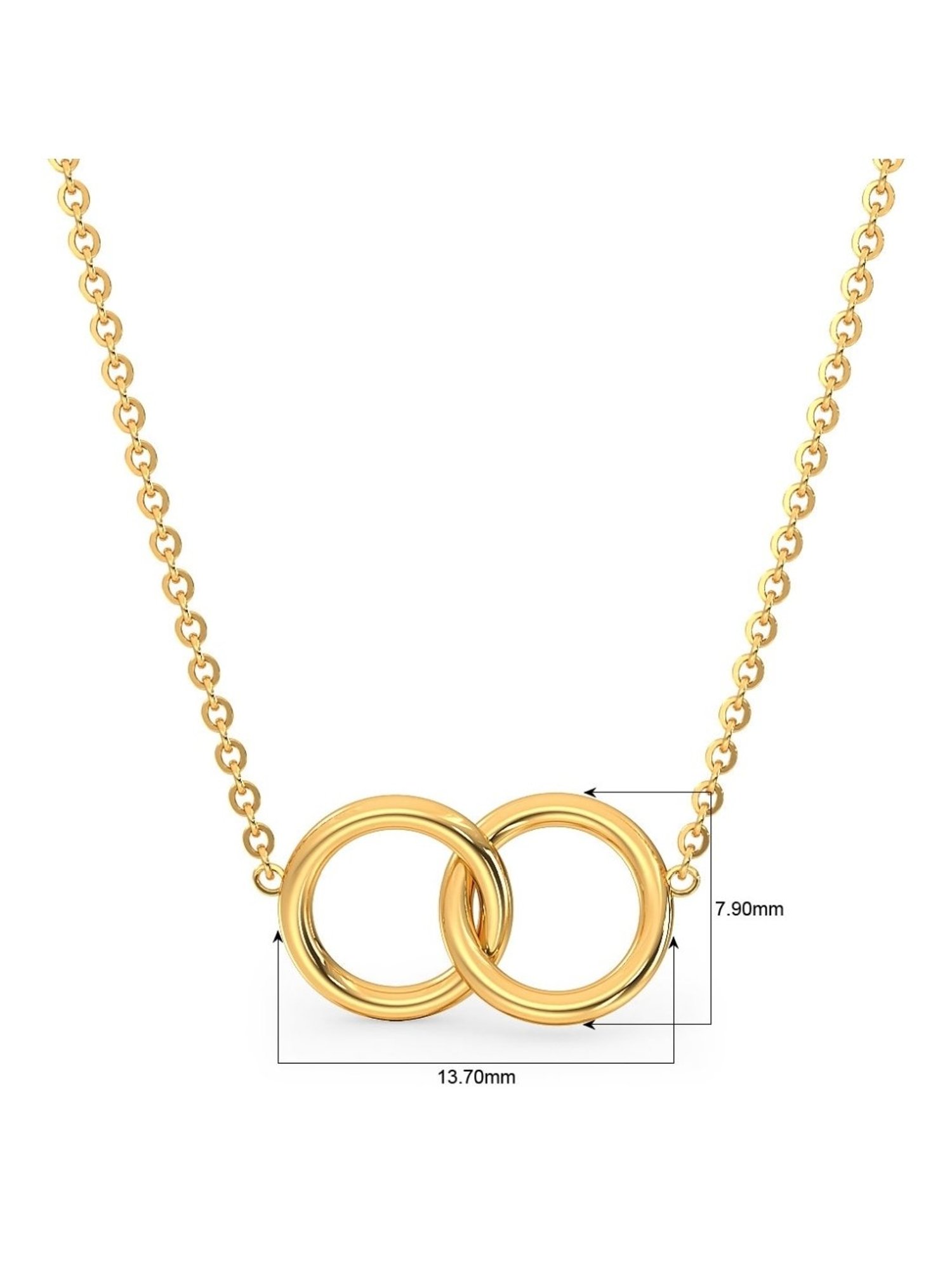 Candere by Kalyan Jewellers 18K Yellow Gold Pendant With Chain for Women