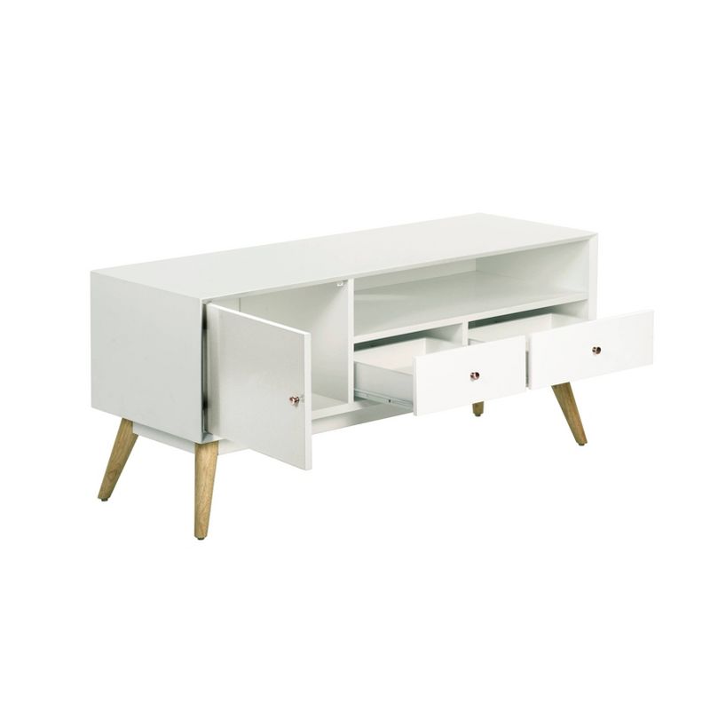 Lilou Media Console French White - Adore Decor