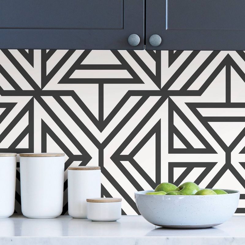 NuWallpaper Linear Peel and Stick Wallpaper Black