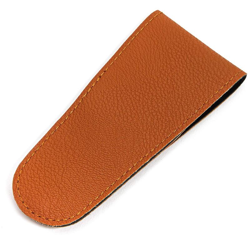 Beard Mustache Scissors with Comb and Brown PU Leather Pouch for Men, Beard Care Facial Hair Grooming & Trimming Tool Kit Set, Perfect Gifts for Him