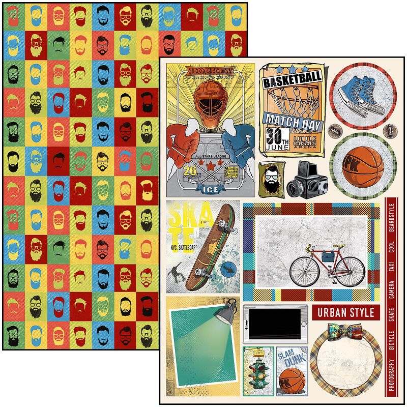 Ciao Bella Double-Sided Creative Pack 90lb A4 9/Pkg-Hipster, 9 Designs/1 Each