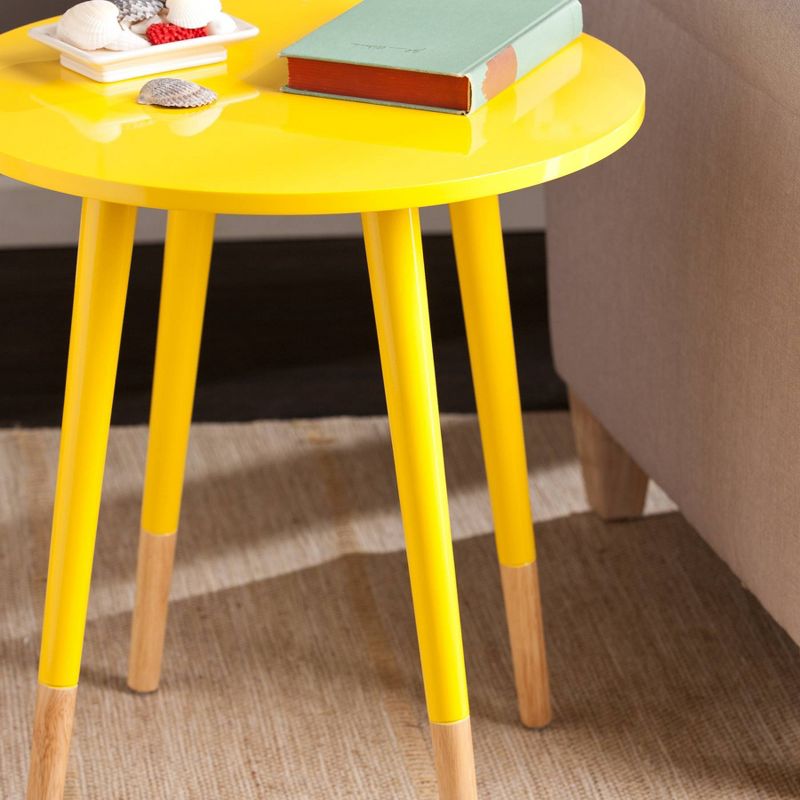 Laney Round Accent Table Yellow - Aiden Lane