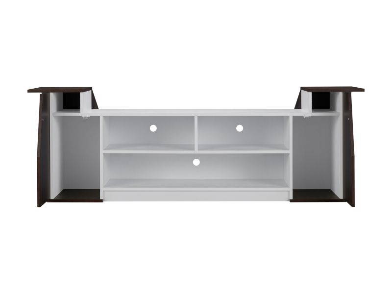 Furniture of America Viv Modern Wood 71-Inch TV Stand in Wenge and White