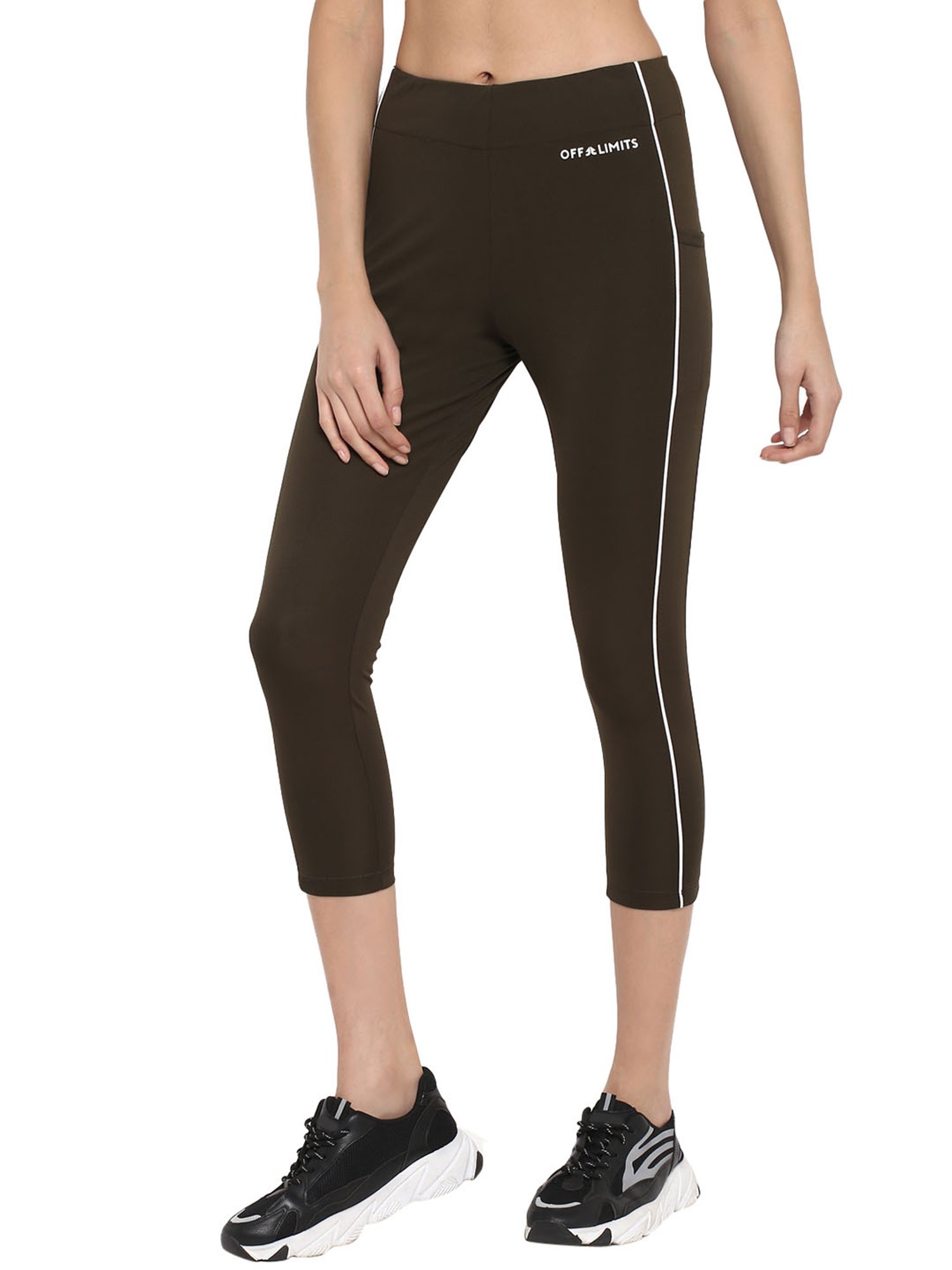 OFF LIMITS Olive Mid Rise Capris