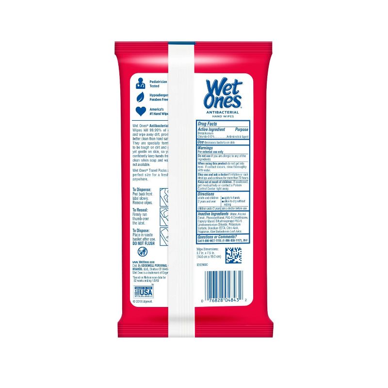 Wet Ones Antibacterial Hand Wipes Travel Pack - Fresh Scent - 20ct