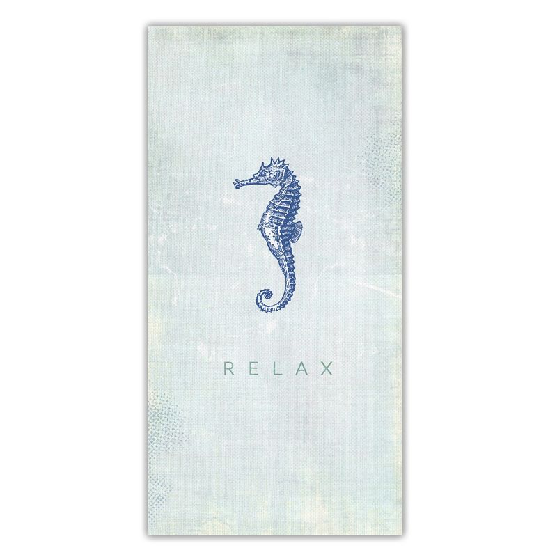 12"x24" Beach Bath 4 By Dallas Drotz Art On Canvas - Fine Art Canvas