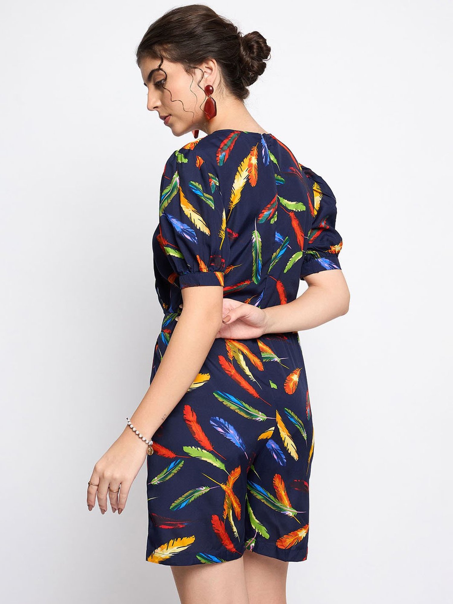 BRINNS Dark Navy Printed Playsuit