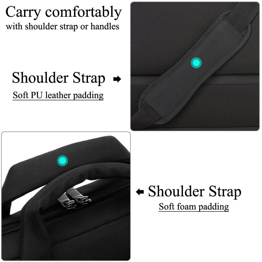 Wellhouse 15.6 Inch Laptop Bags, Business Shoulder Bags Handbags Carrying Bags Laptop Cases Notebook Cases with Suitcase/Luggage Back Belt For 15.6 inch HP Dell Sony Laptop Notebook Computer Macbook