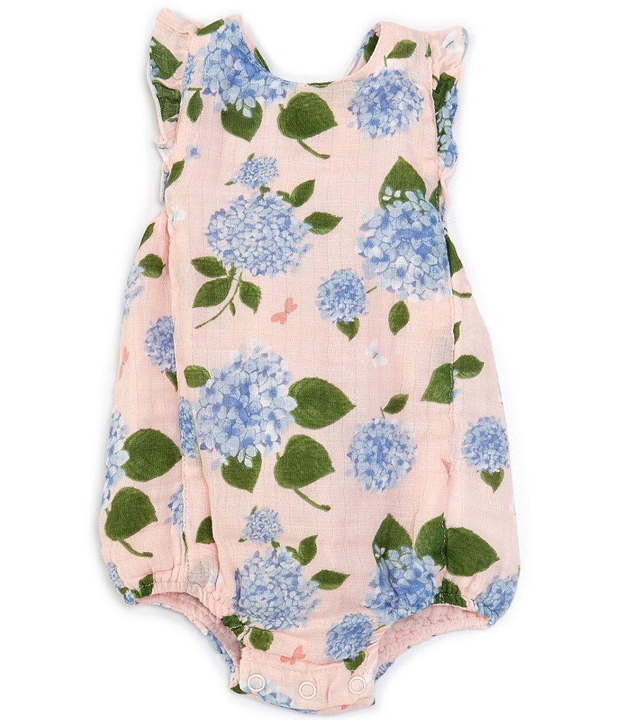 Angel Dear Baby Girls Newborn-6 Months Hydrangea Bubble Sunsuit