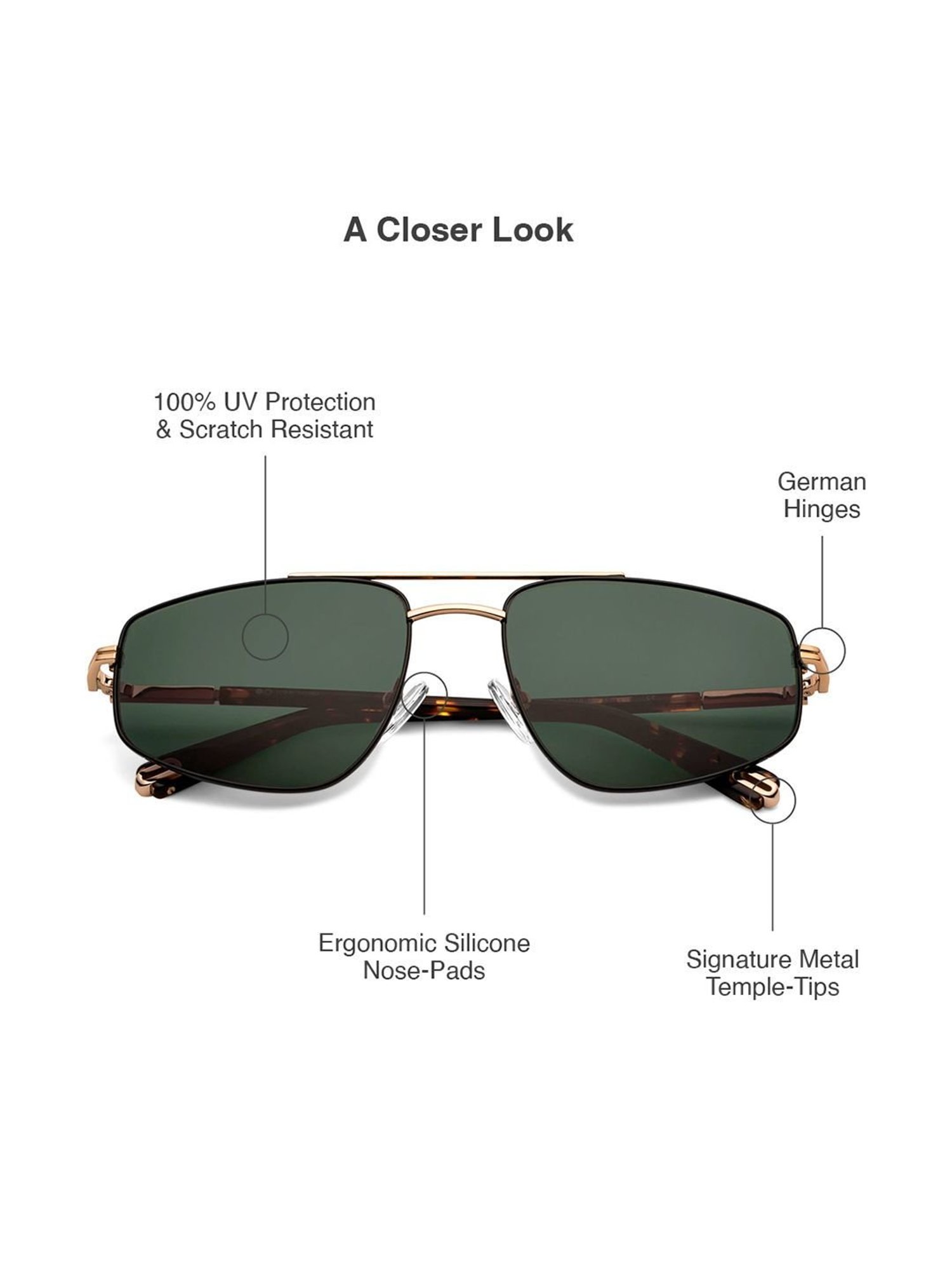 John Jacobs JJ S14448 Green Aviator
