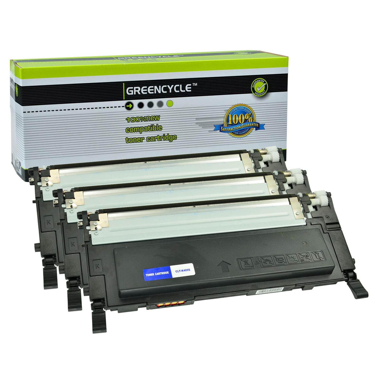 GREENCYCLE 3 Pack Compatible CLT-409S CLT-K409S Black Toner Cartridge for Samsung CLP-310 CLP-315 CLP-315W CLX-3170 CLX-3175 Printer
