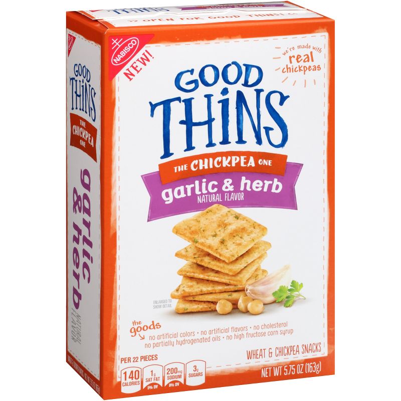 Good Thins The Chickpea One Garlic & Herb Crackers - 5.75oz