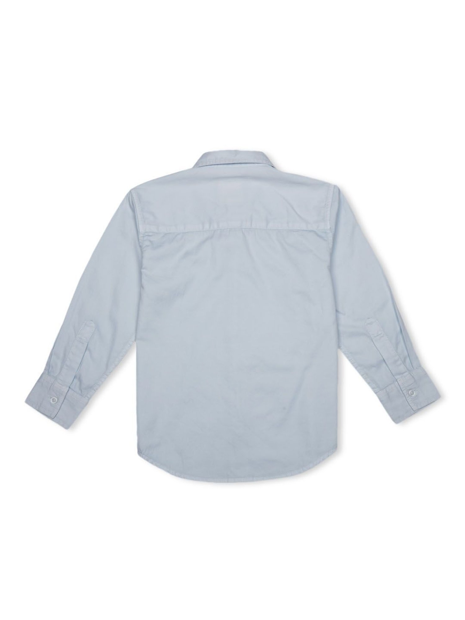 Gini & Jony Kids Grey Solid Full Sleeves Shirt