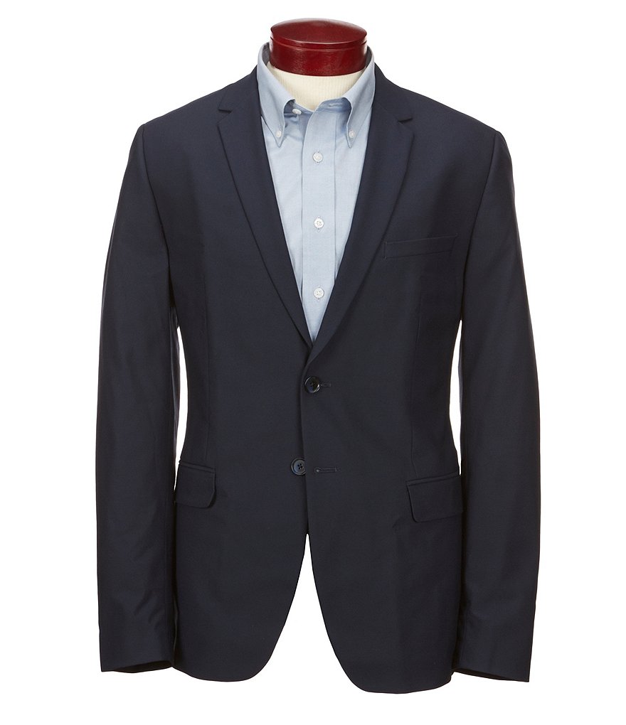 Calvin Klein Slim-Fit Infinite Cool Fine Cord Stripe Suit Separates Blazer