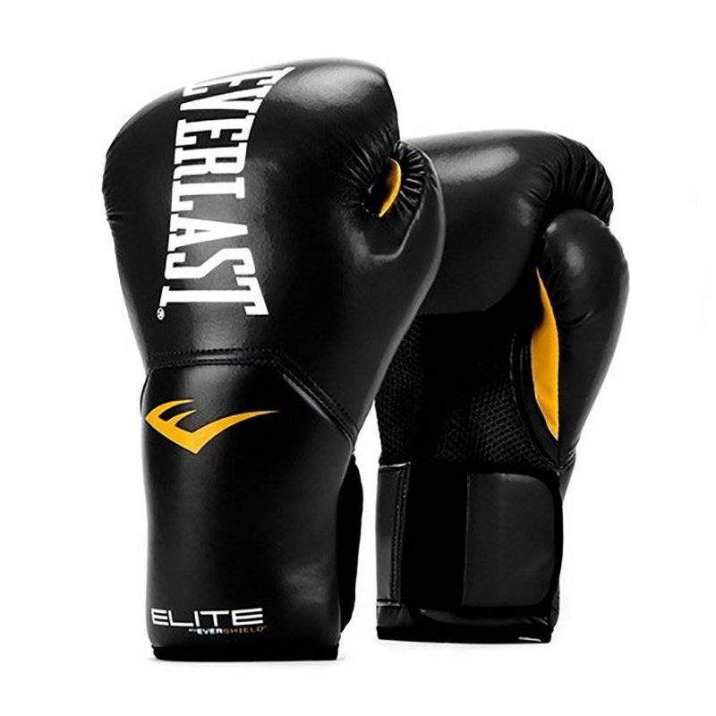 Everlast Pro Style Elite Exercise Workout Training Boxing Gloves for Sparring, Heavy Bag and Mitt Work, Size 14 Ounces, Black