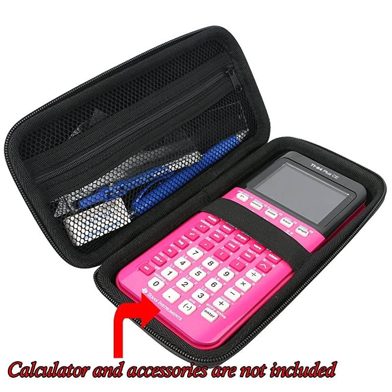 Hard Travel Case Replacement for Texas Instruments TI-84 Plus CE Graphing Calculator Mesh Pocket for Other Accessories