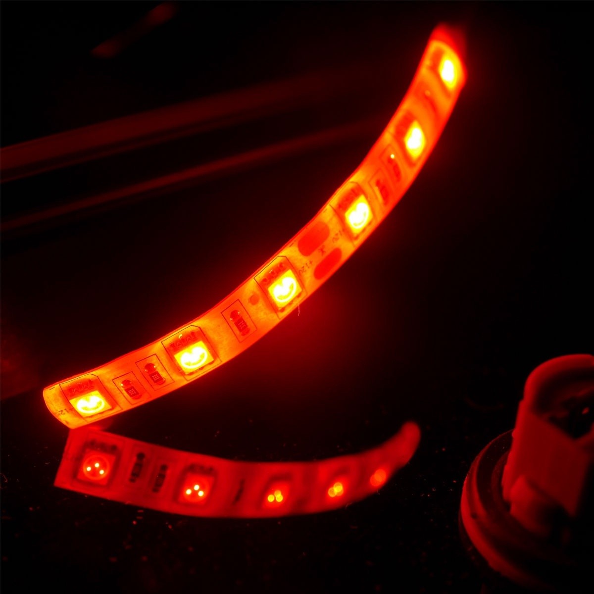 2x 10cm Waterproof Red /Green 5050 Led Strip Lights Dc 12V Caravan Boat Car