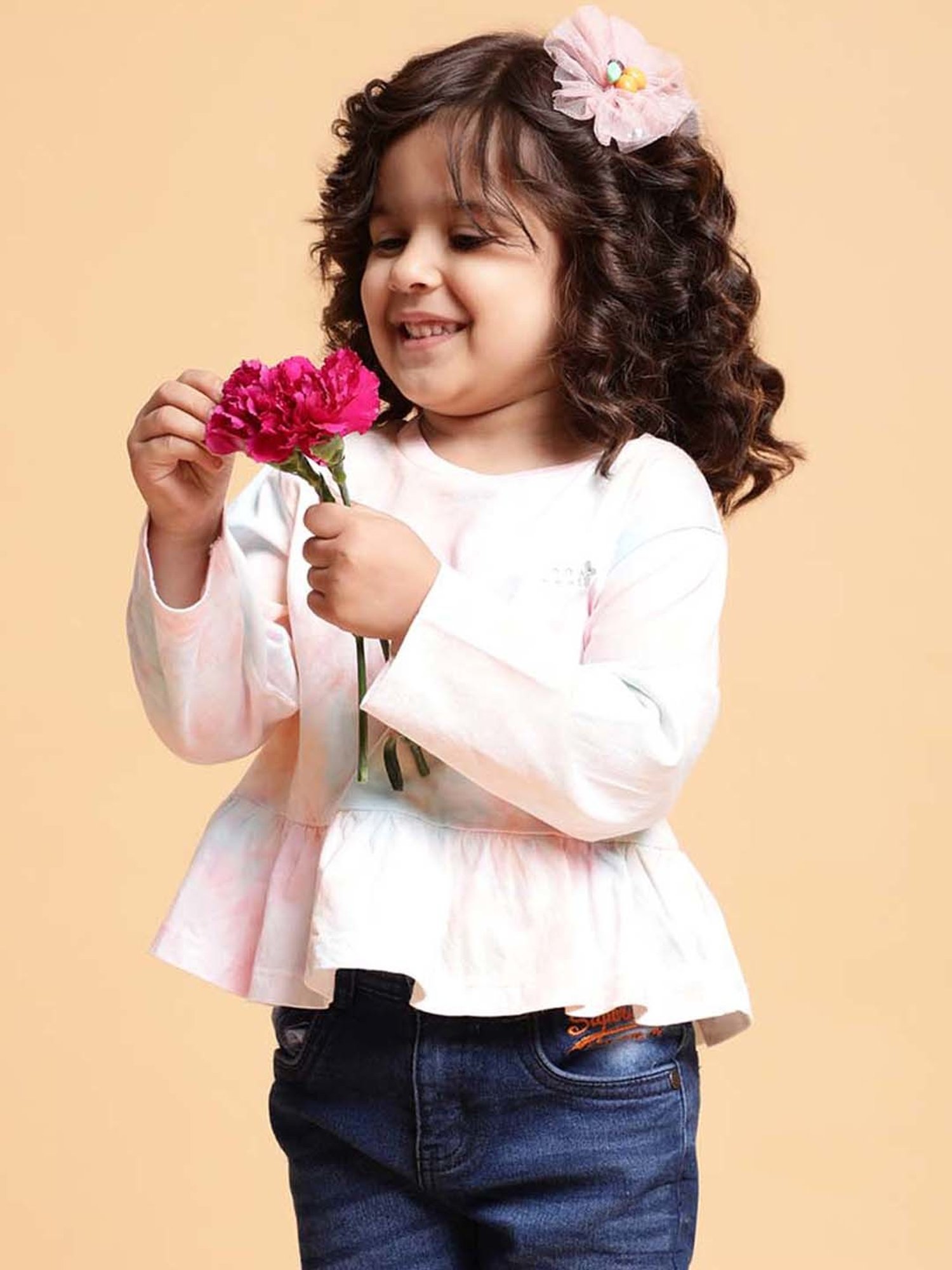 MiArcus Kids Multicolor Cotton Over Dyed Full Sleeves Top